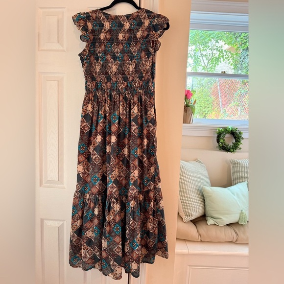 Anthropologie Multicolor Patterned Midi Dress - Picture 5 of 7